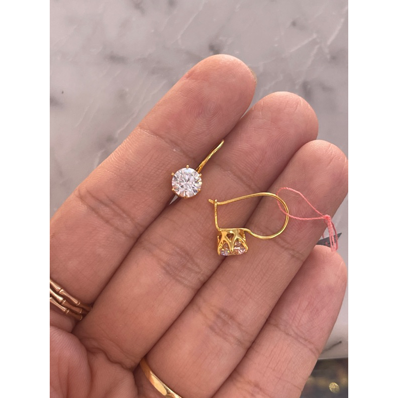 Anting emas asli kadar 875 model swarozki
