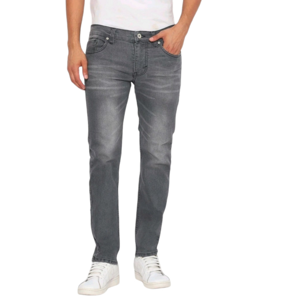 celana panjang model sobek kekinian/celana jeans pria/high waist jeans/skinny jeans/ripped jeans/cel