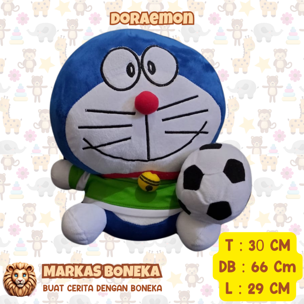 Boneka Doraemon/Boneka Doraemon Bola/Boneka Karakter/Boneka Kartun/Doraemom/Karakter Doraemon
