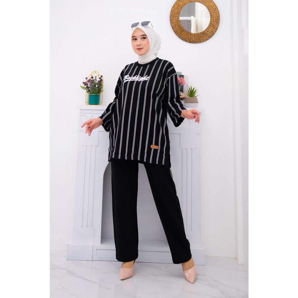 Backlight New Oneset Stelan Wanita Kekinian Korean Stayle 2023 | Model Baju Wanita ST03