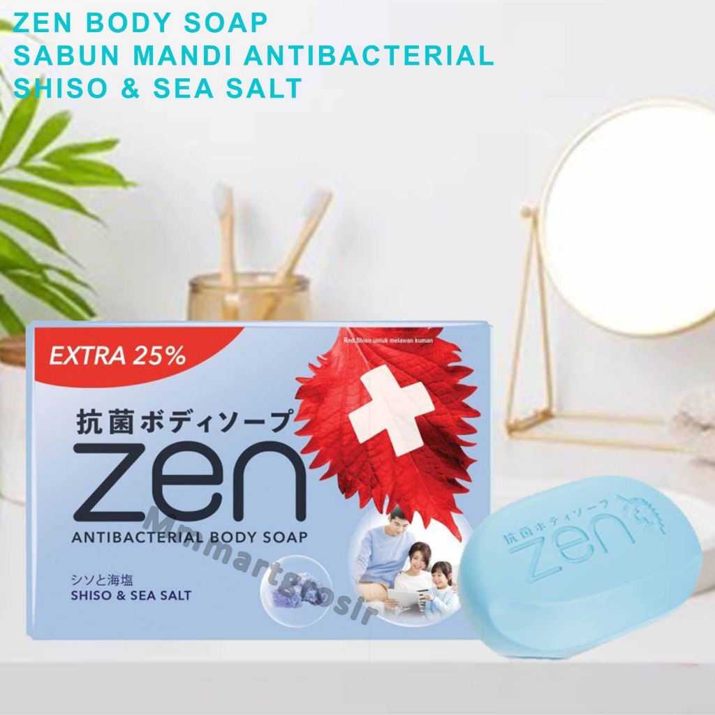Zen Bar Soap / Sabun Mandi Antibacterial / Shiso & Sea Salt / 80gr