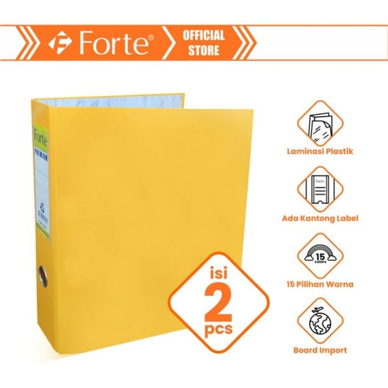 

(2 Pcs) Odner / Ordner Folio Forte Enduro+ Premium Glossy 75 mm (Kuning)