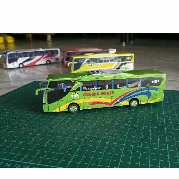 papercraft bus DIY, GUNUNG HARTA (jetbus 3+)