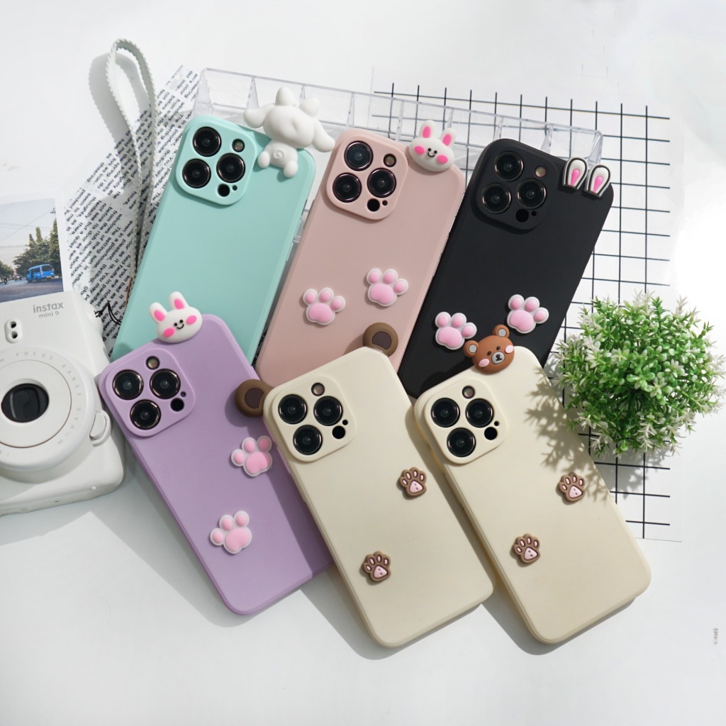 Soft Case [3D10] Boneka Timbul Stand For Vivo Y17S Y12S Y20 Y21 Y20S Y21A Y12 Y15 Y17 Y36 Y35 Y22 Y1
