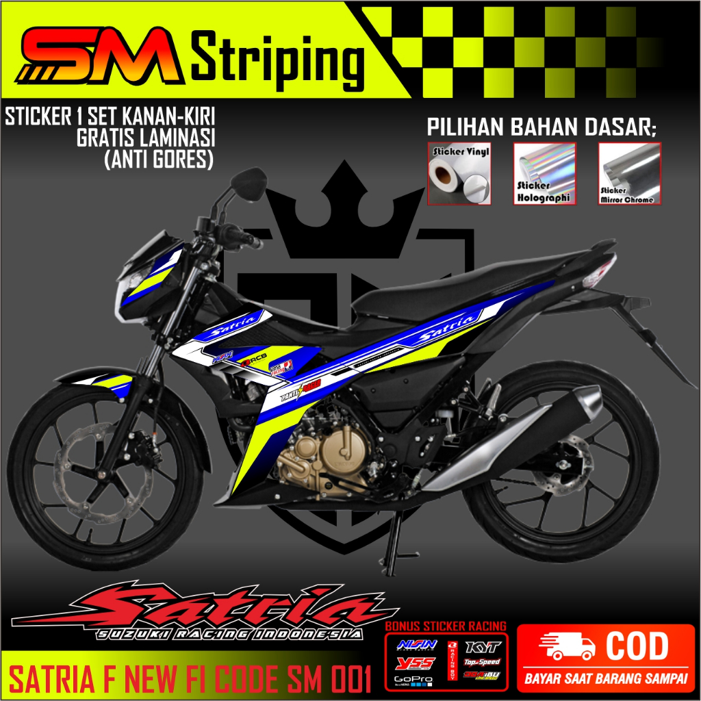 Stiker Satria f new fi/ Striping Satria FU FI / Striping Satria FU fi / Striping satria SUZUKI / SM 