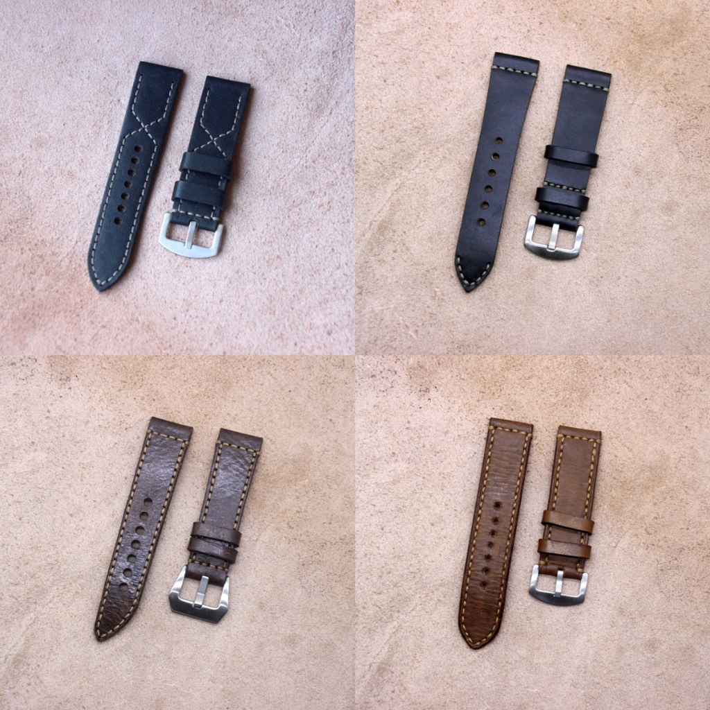 Strap Jam Tangan Kulit Asli Handmade Size 22mm