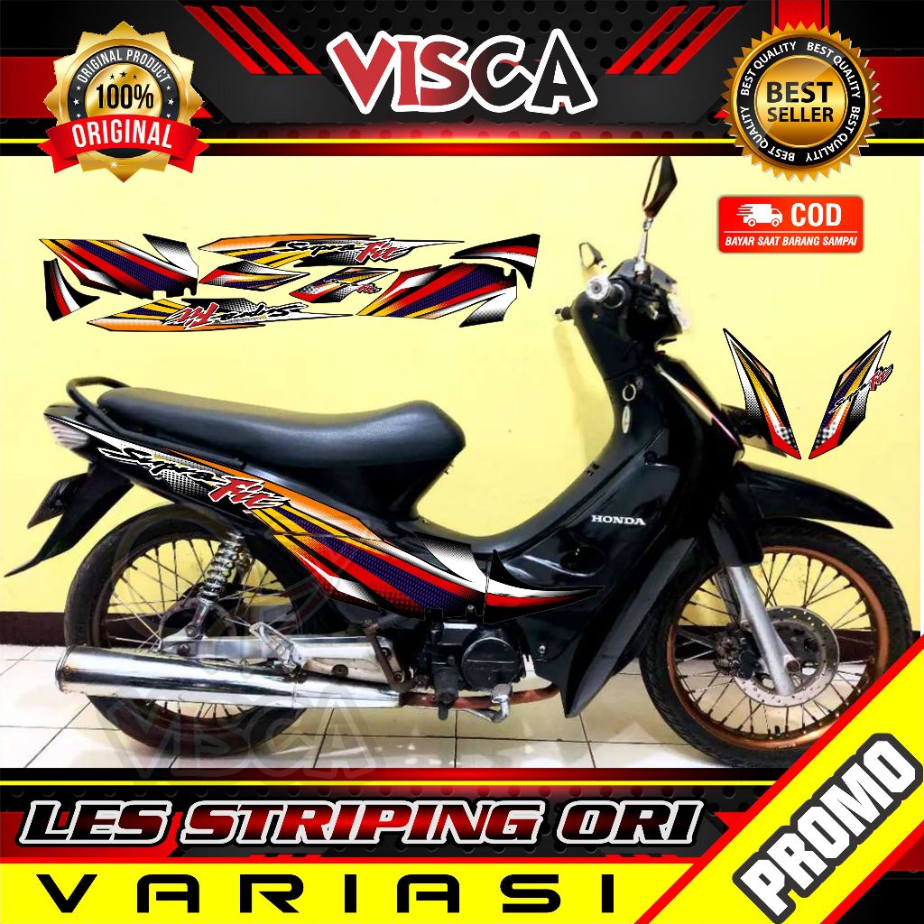 Stiker Striping Supra Fit Lama 2004 Variasi Original Supra fit 2004