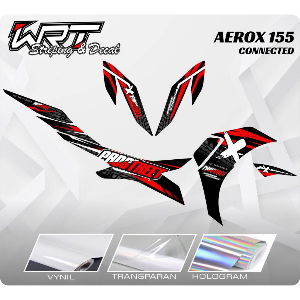 Striping Aerox New-Stiker Aerox 155 Connected Prostreet