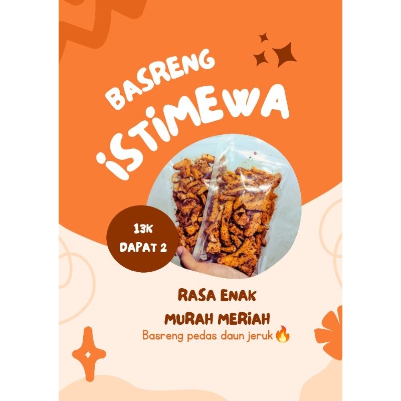 

Basreng pedas Daun Jeruk Teh Alfi