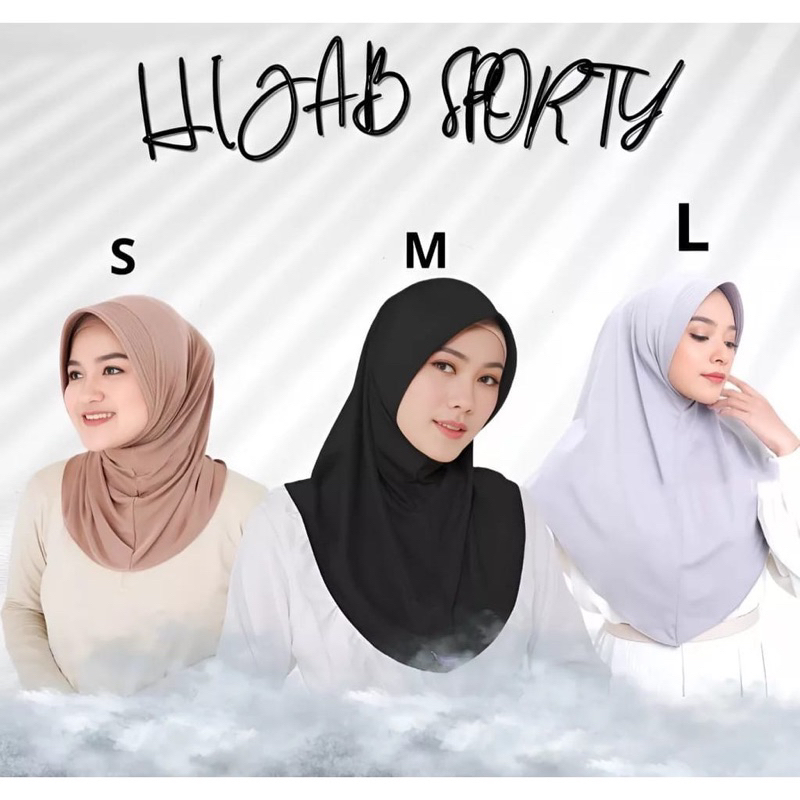 HIJAB BERGO SPORT INSTAN UKURAN S, M, L