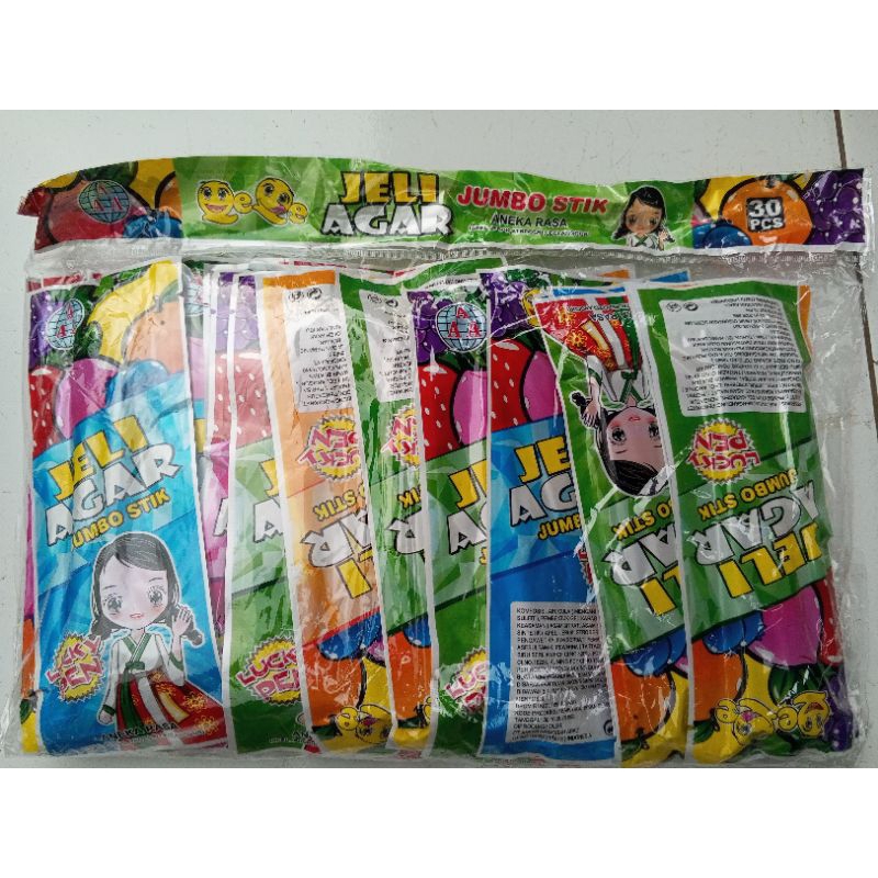 

jeli agar lucky pen jumbo stik berhadiah pulpen 1 pak isi 30 pcs