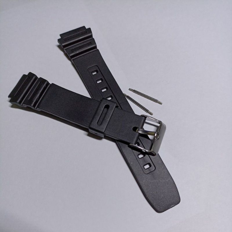 RB Strap Tali Jam CASIO WR-100M WR100M WR100-M Lug 18mm Warna Hitam Free 2 Pen