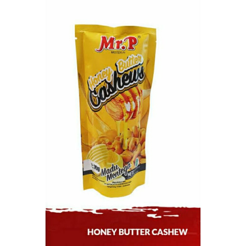 

mr. p honey butter cashew kacang mete madu mentega