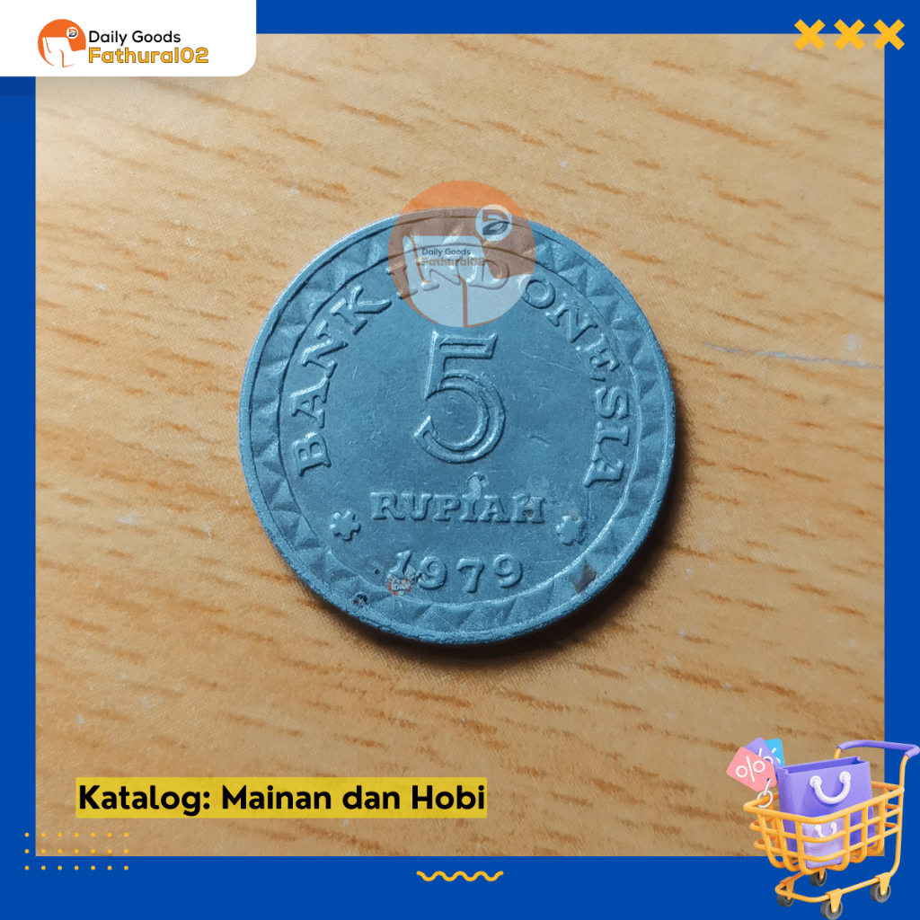 Uang Koin Kuno Rp 5 Emisi Tahun 1979 (Seri 3)