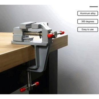 CATOK MEJA MINI RAGUM BESI CLAMP PENJEPIT CLAMP SIKU / Catok Meja / Ragum Clamp Vise Bench / Table V