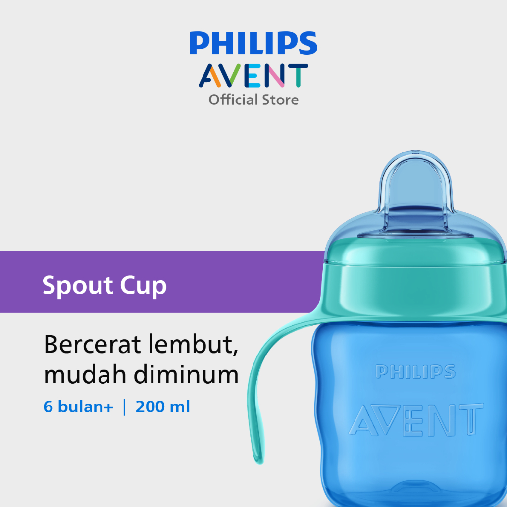 Philips Avent | Sippy Cup | Botol Minum Bayi | BPA Free | 6-12 bulan | SCF551/05