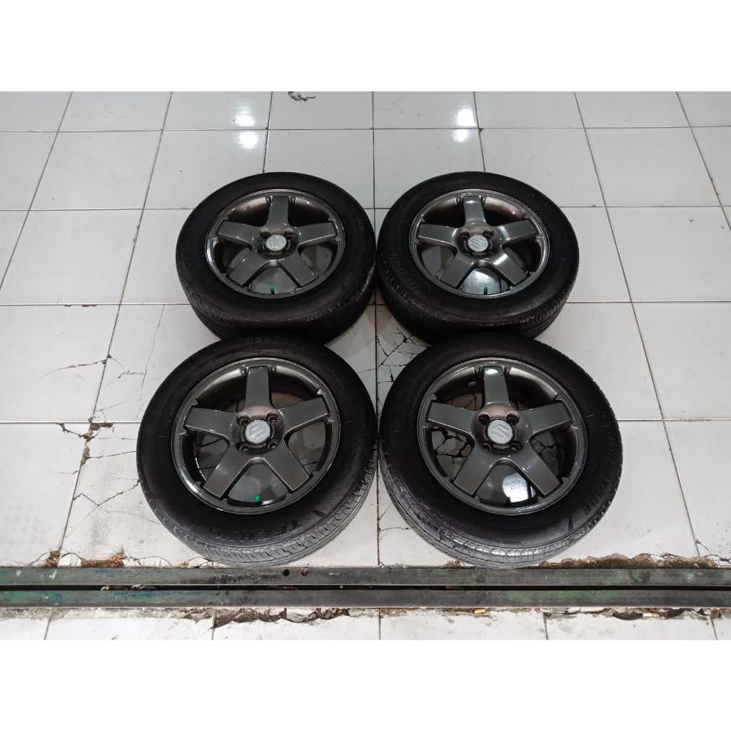 pelek mobil second oem suzuki aerio ring 15 + ban pnp vios ignis baleno