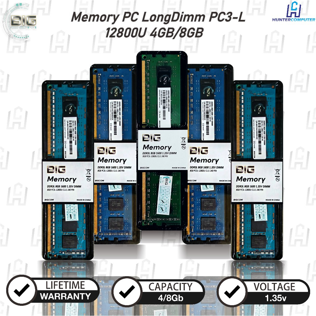 Termurah ram memory pc komputer 4gb/8gb ddr3L Garansi lifetime bigcom