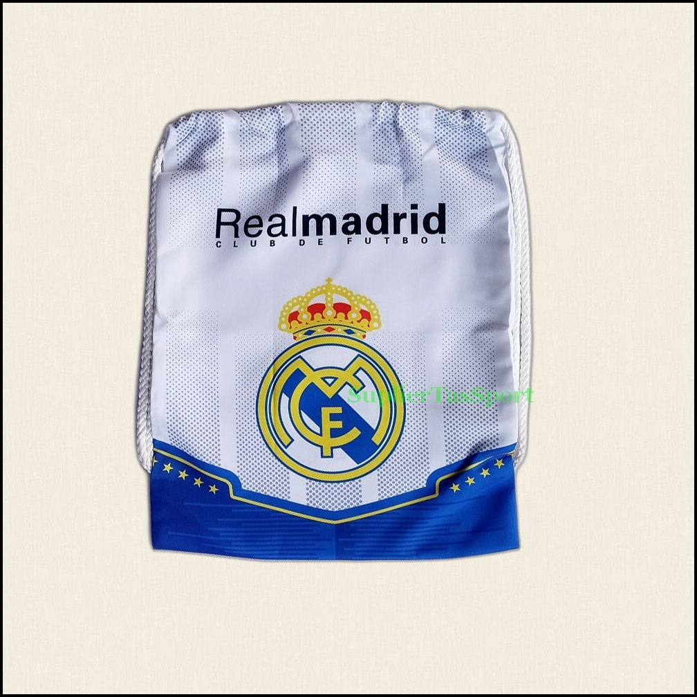 Drawstring Bag Tas Bola Club Sepak Bola Real Madrid