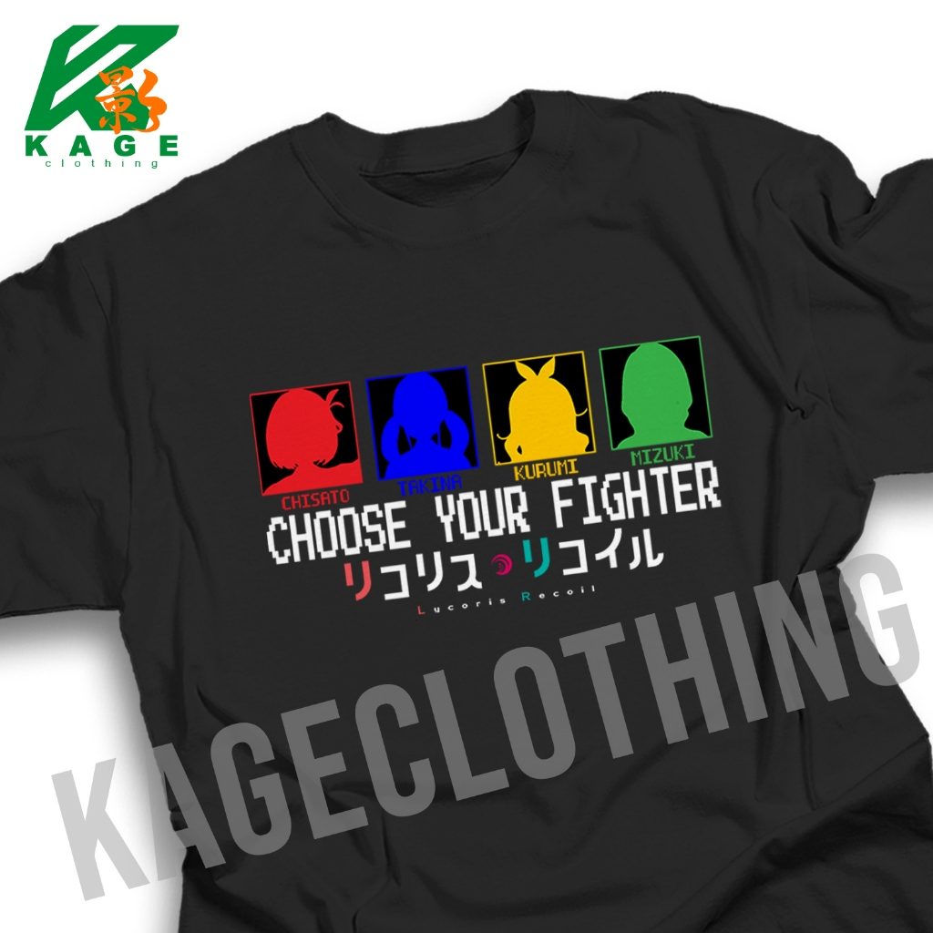 Kaos LYCORIS RECOIL WAIFU Tshirt baju distro cotton combed 30s UNISEX KAOS ANIME LYCORIS RECOIL WIBU