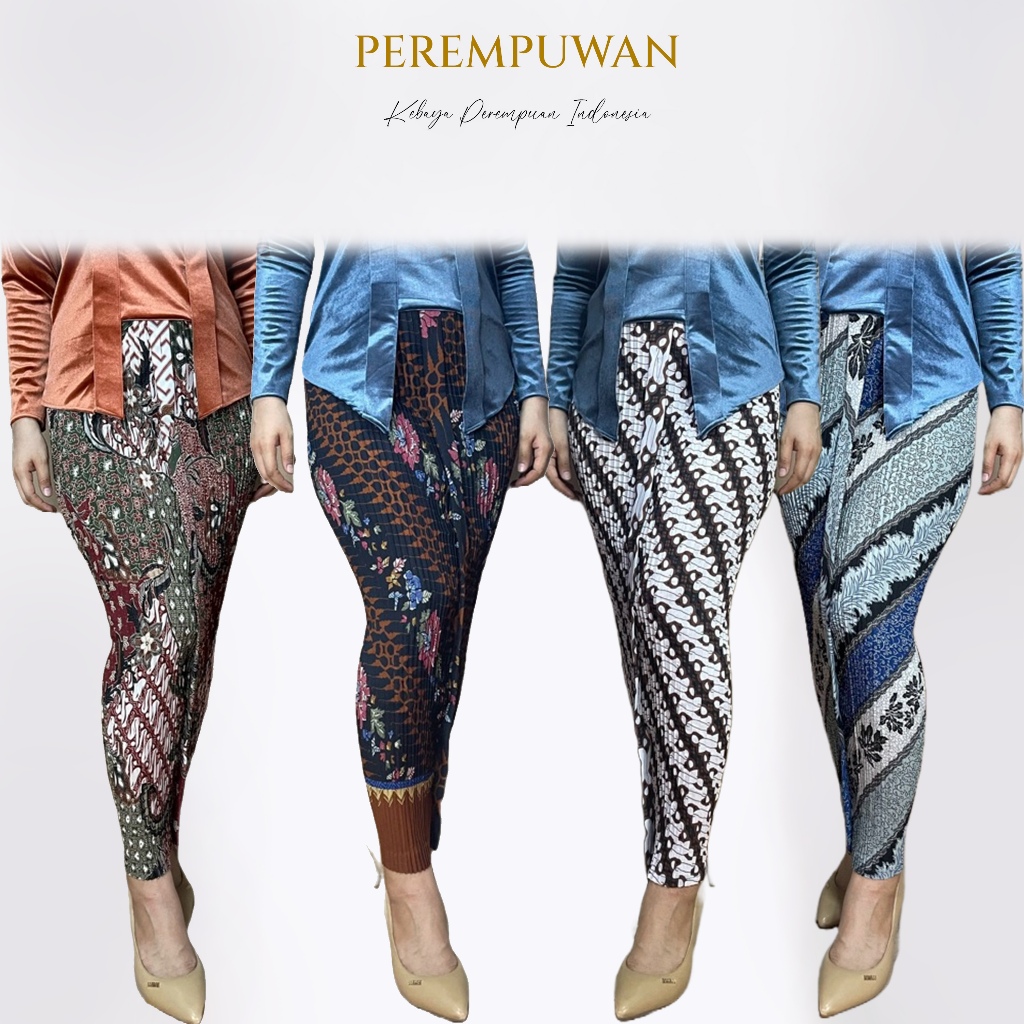 PEREMPUWAN Rok Batik Span Bawahan Kebaya Span | Rok dan Kemeja Batik Couple Pasangan | Rok Batik unt