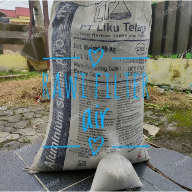 Tawas Bubuk/ Tawas Powder/ Aluminium Sulfate 1kg penjernih air