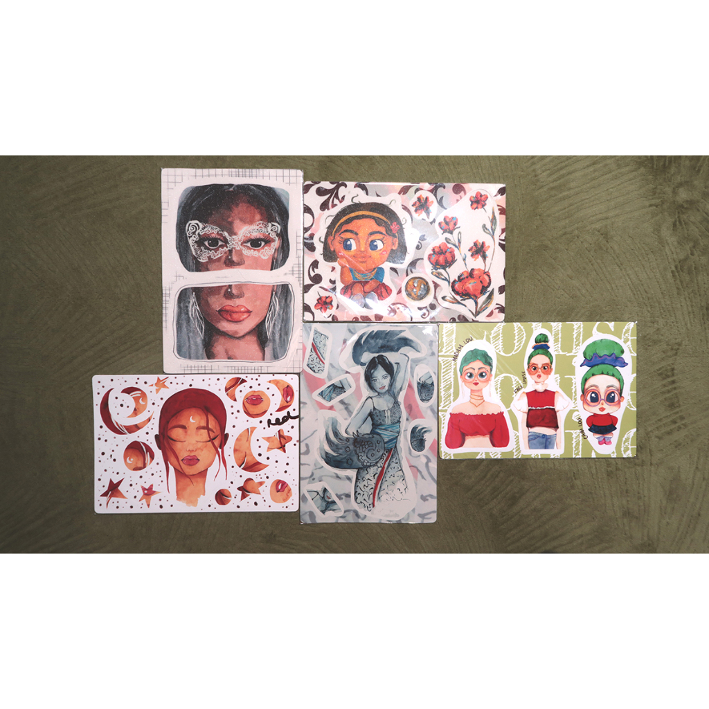 

Sticker Aesthetic Character Art Glitter or Glossy or Doff Finish