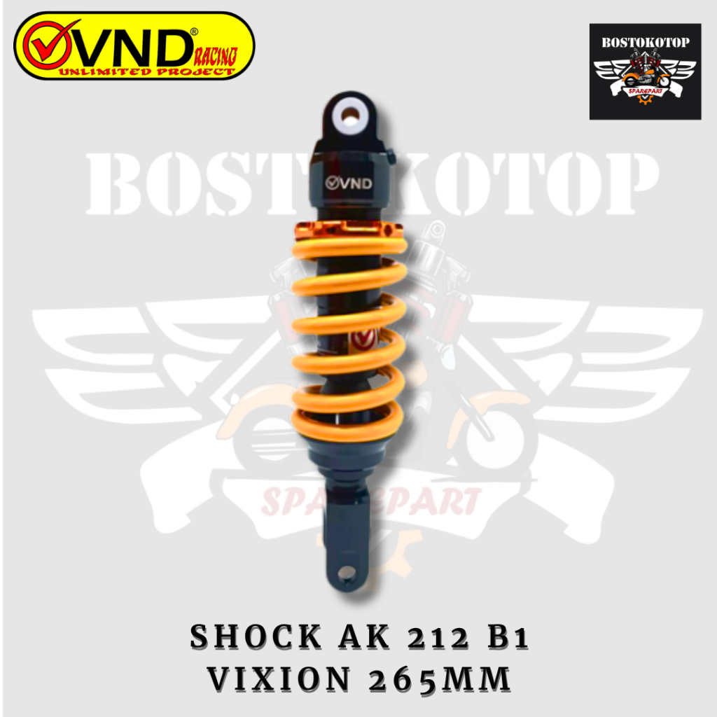 VND Mono Shock Shockbreaker Belakang AK 212 B1 Tanpa Tabung 265MM Vixion Old Vixion New R15 Original