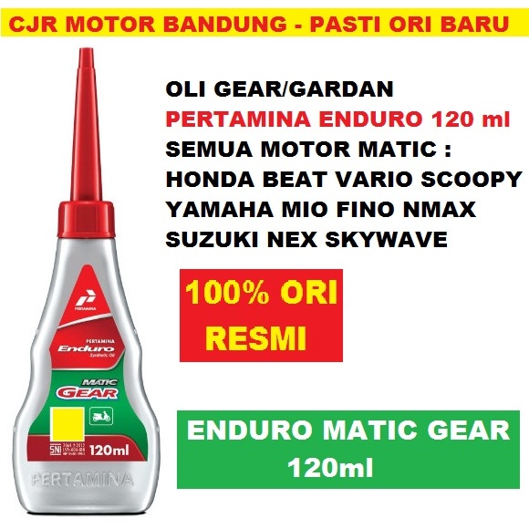 OLI PERTAMINA ENDURO GEAR MATIC 120ML GARDAN MOTOR BEAT VARIO MIO NMAX