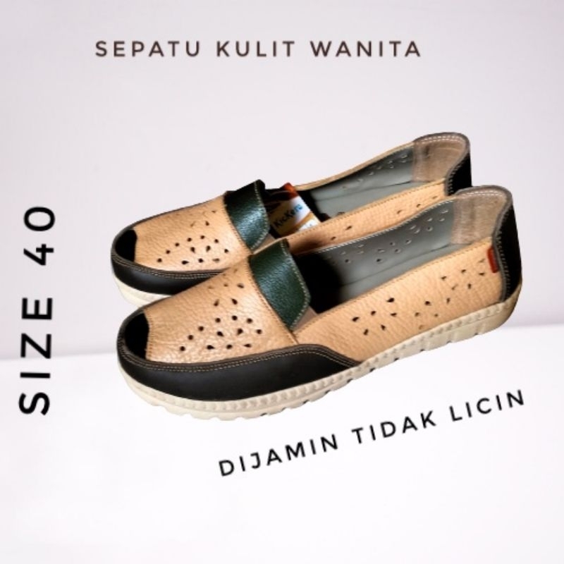 Sepatu wanita kulit asli Kickers