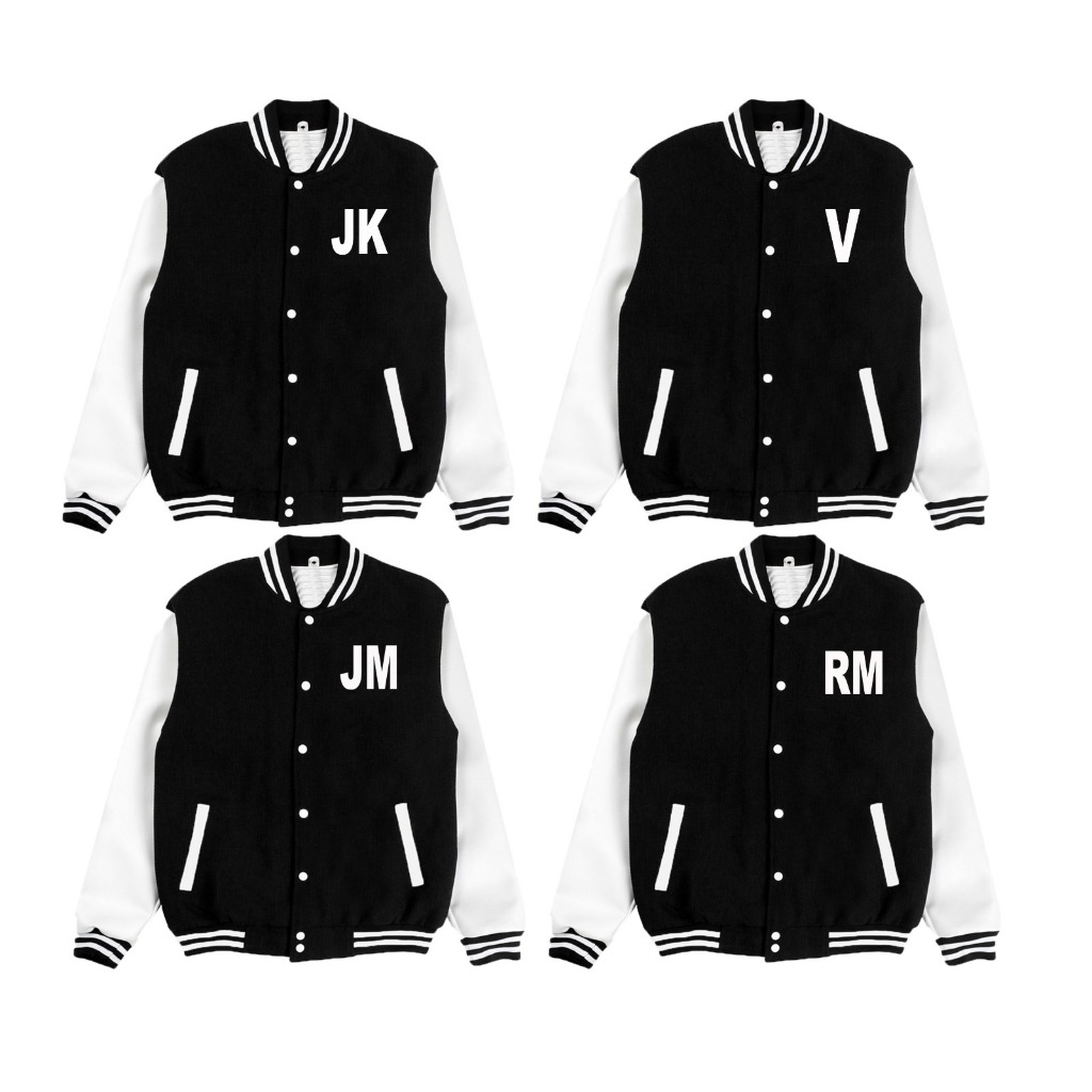Sweater varsity Bangtan Inisial nama member Free foto