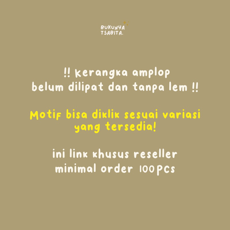 

Kerangka Amplop Lebaran Aesthetic 2025 harga Grosir
