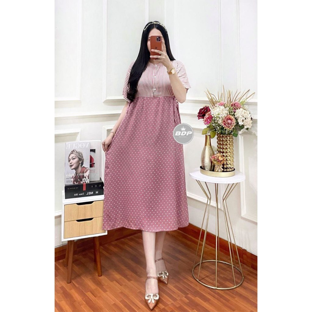 Daster wanita Panjang Rayon Grade A Busui Resleting Depan  Daster chibi Terbaru Daster Susun Daster 