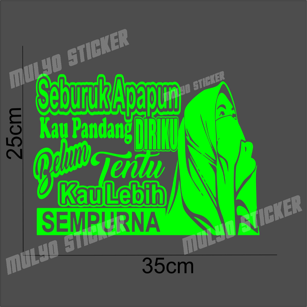 Stiker Kaca Kata Kata Pintu Mobil Body Truk Pickup L300 Carry Cutting Stiker Kata Motivasi