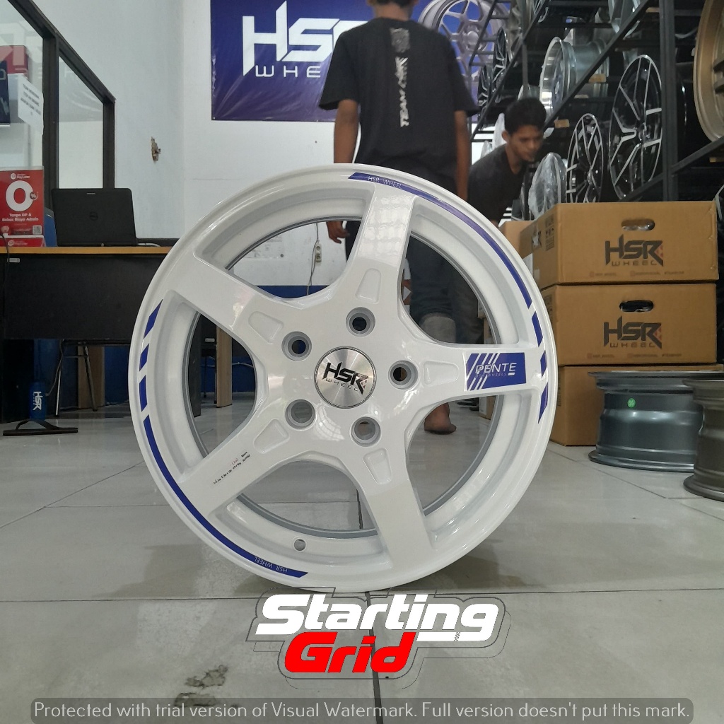 Velg Mobil Ring 15 HSR Pente warna Putih - Pelek Ertiga, Innova, Rush, HRV, CRV, Xpander Ring 15 pal