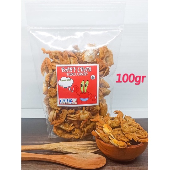 

BABY CRAB KRISPY 1gr KEPITING KRIUK KRISPY HALAL CAMILAN SEHAT HALAL SNACK SEAFOOD CRAB KRIPS