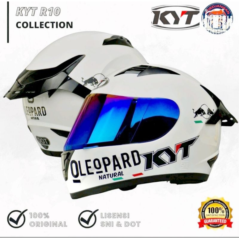 HELM KYT R10 LEOPARD KYT PAKET GANTENG