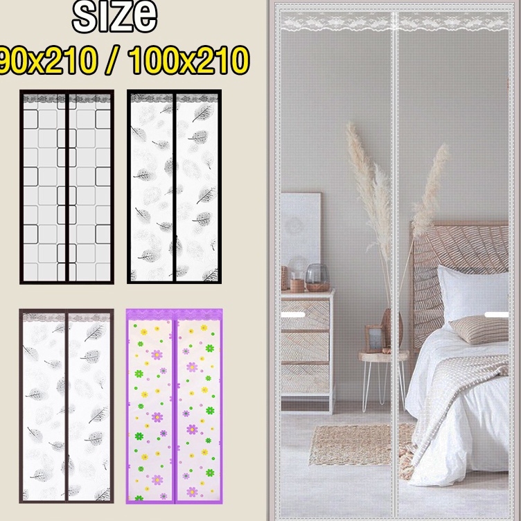 Diskon Tirai anti nyamuk PVC Tirai Magnet Elegan bahan plastik PVC 9x21cm Tirai Pintu kamar Tirai Ma