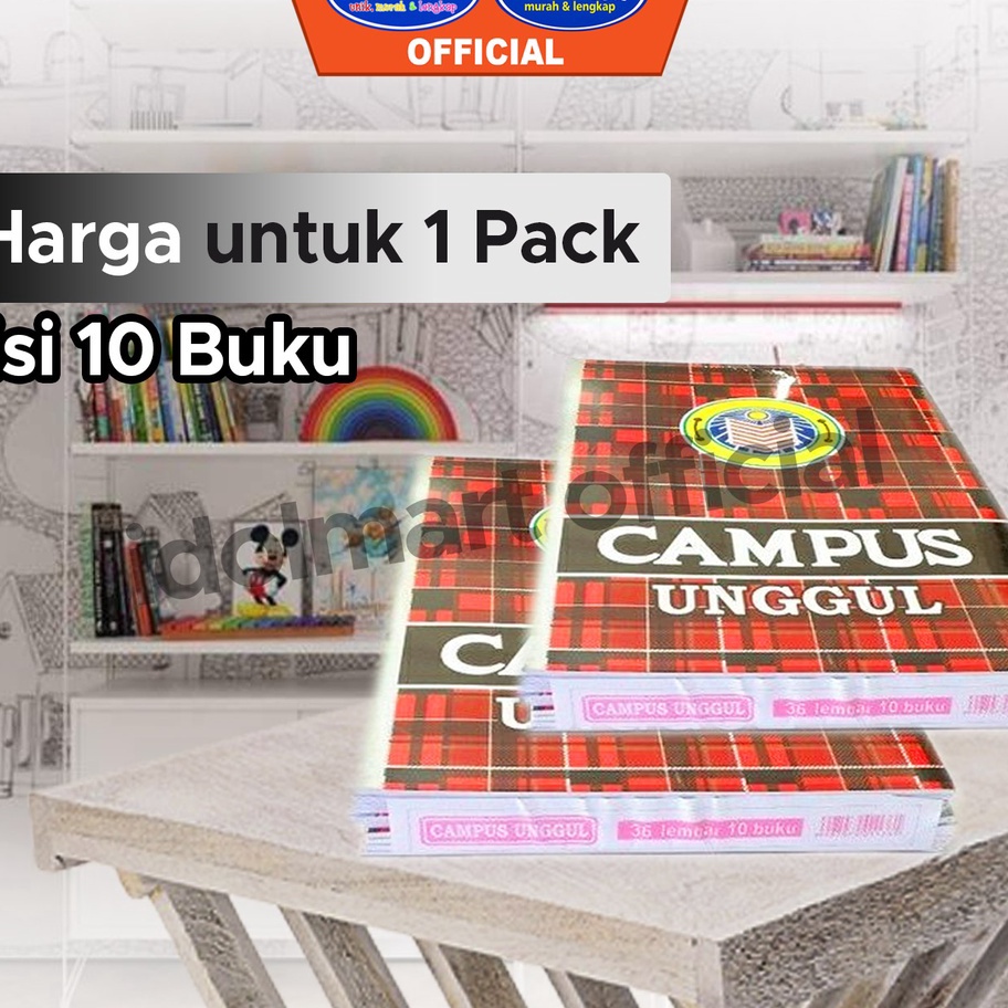 

Terkini IDOLMART Buku Tulis Campus Unggul isi 36 Lembar Buku Tulis sekolah Boxy1 pcs