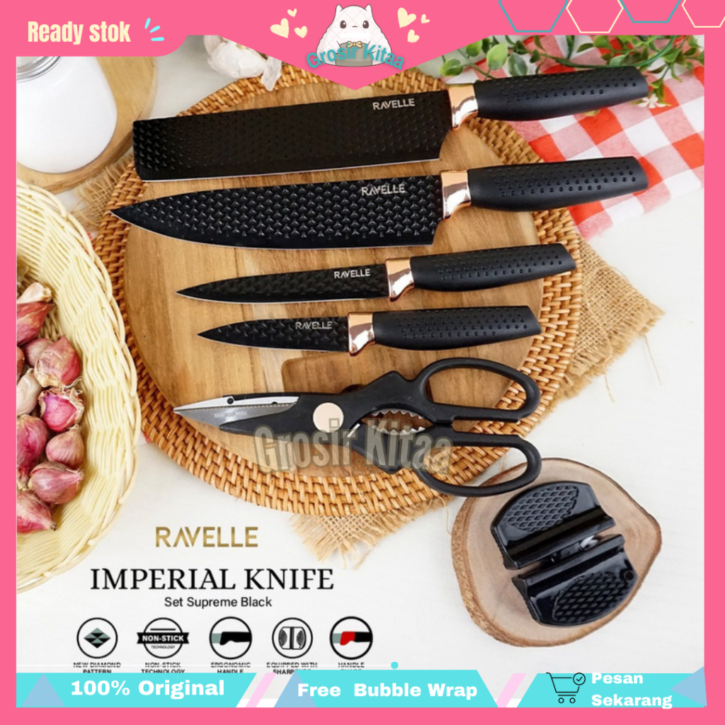 Ravelle Imperial Knife Set 6in1 Ravelle Pisau Set Imperial