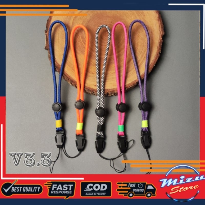 V3.3 WRIST STRAP PARACORD LANYARD HAND/ FINGER TALI GANTUNGAN HP/HANDPHONE/USB/FLASHDISK/KAMERA/ID C