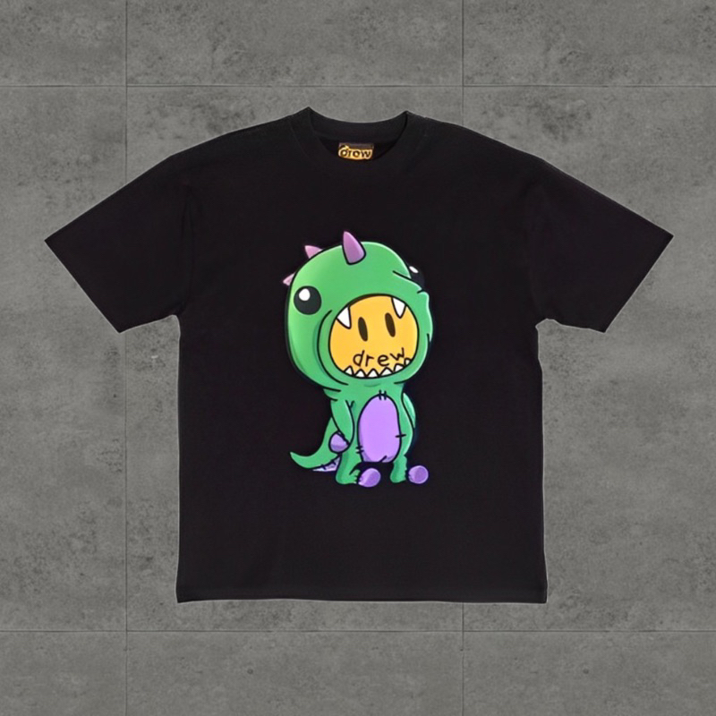 Kaos Oversize Drew House Dino and Secret Logo Tees Premium