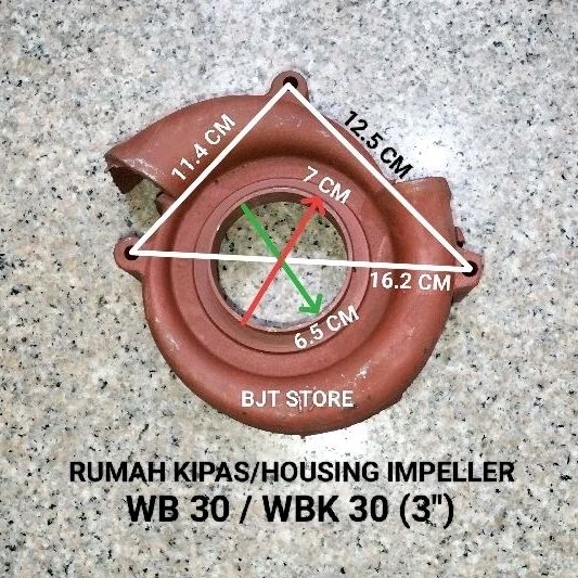 Rumah Impeller/Housing Impeller/Casing Cover Mesin Pompa Alkon/Water Pump Honda WB 30/WBK 30