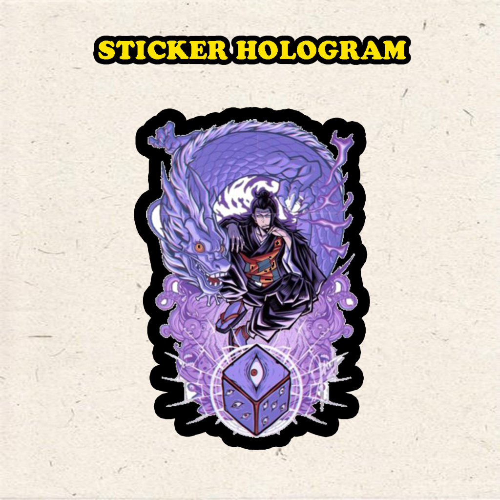 

Stiker Hologram Kenjaku jujutsu kaisen ukuran 8 cm