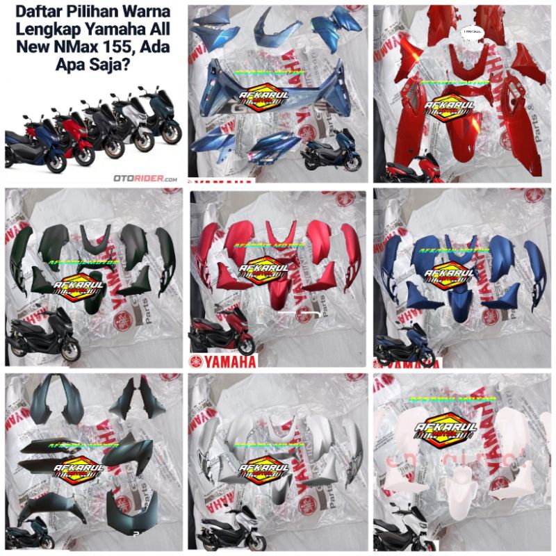 COVER BODY HALUS FULL SET NMAX NEW, NEW NMAX 2020 2023 ORGINAL YGP ASLI YAMAHA