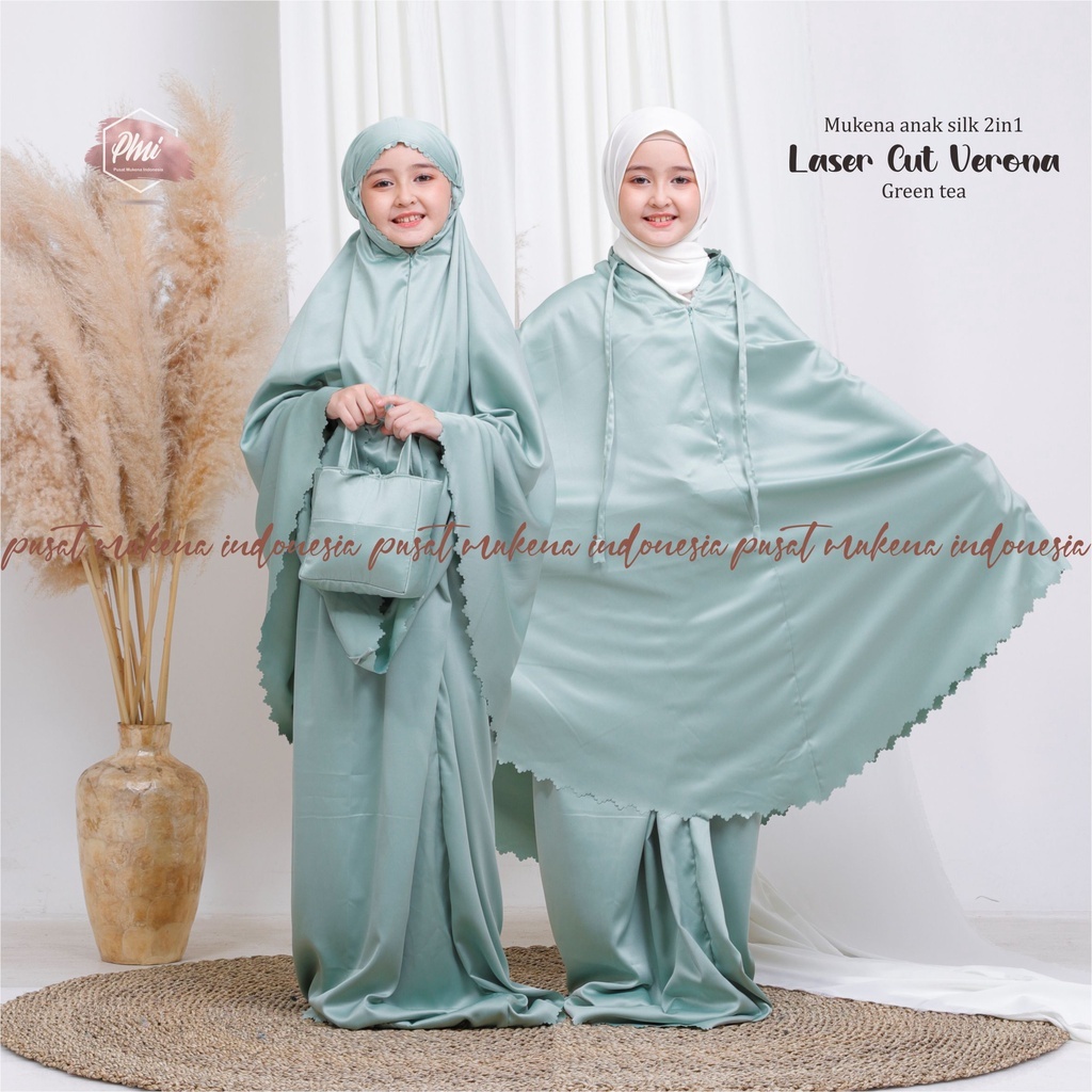 Melika - Mukena Anak 2in1 Laser Cut Verona