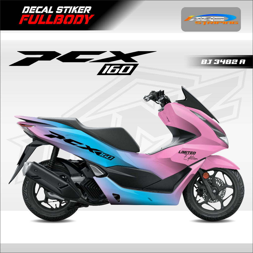 BJ 3482-STIKER MOTOR VIRAL PCX FULL BODY CUSTOM DESAIN-STIKER VIRAL PCX ALL VARIAN SIAP PAKAI