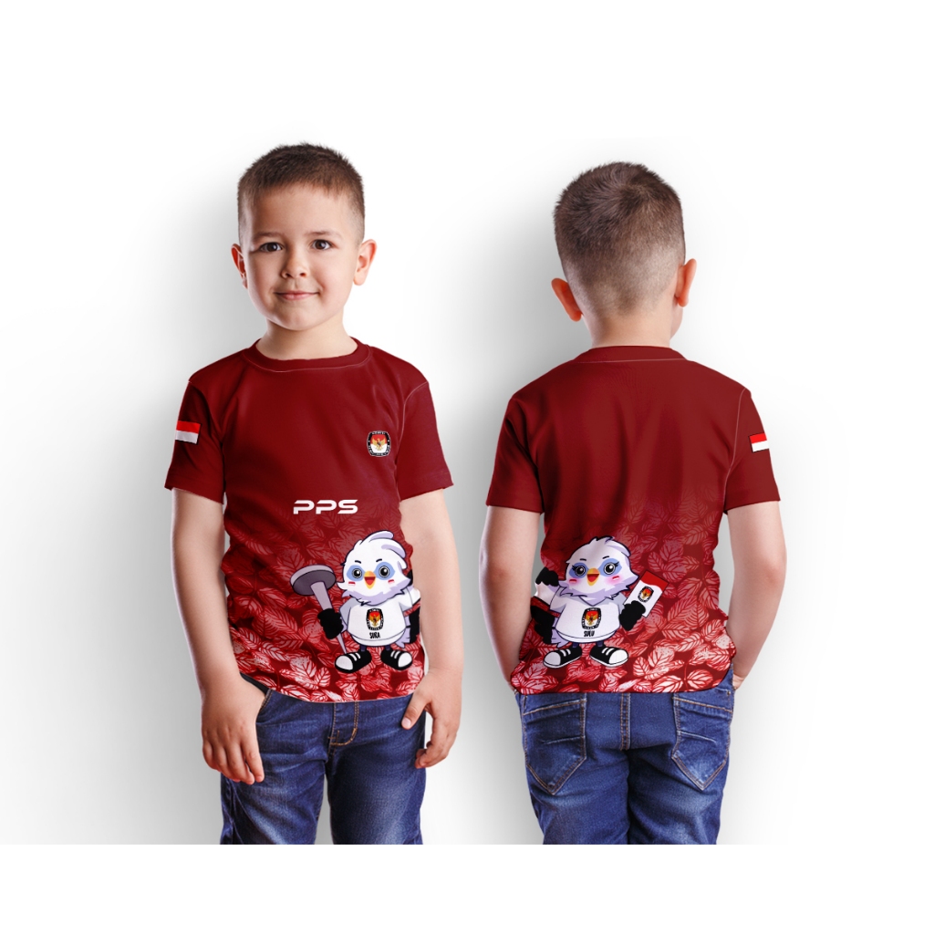 Kaos Baju Anak PEMILU 2024 KPU PPS Custom Fullprint Cowok Sublime 06