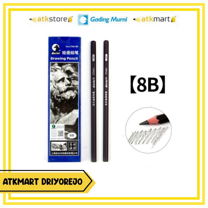 

(12 PCS) MARIES DRAWING PENSIL C7401 8B - PENSIL GAMBAR - PENSIL SKETSA