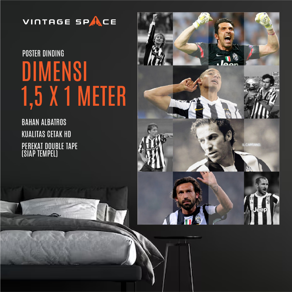 Wallpaper dinding juventus legend/ poster bola/ wallpaper juve